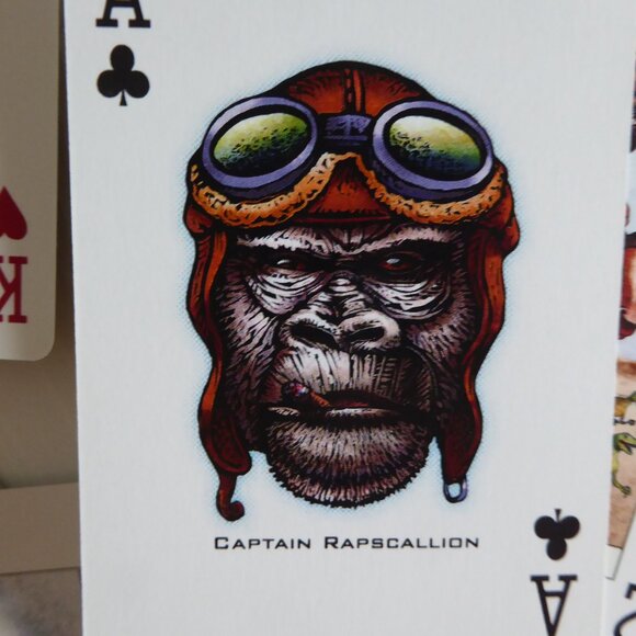 NEW SIMIAN APE MONKEY WHIMSICAL PORTRAIT ILLUSTRATED PLAYING CARDS - Picture 4 of 9